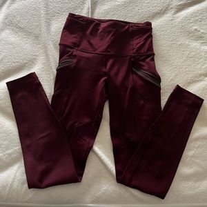 Lululemon Auburn Fleece lined running tights